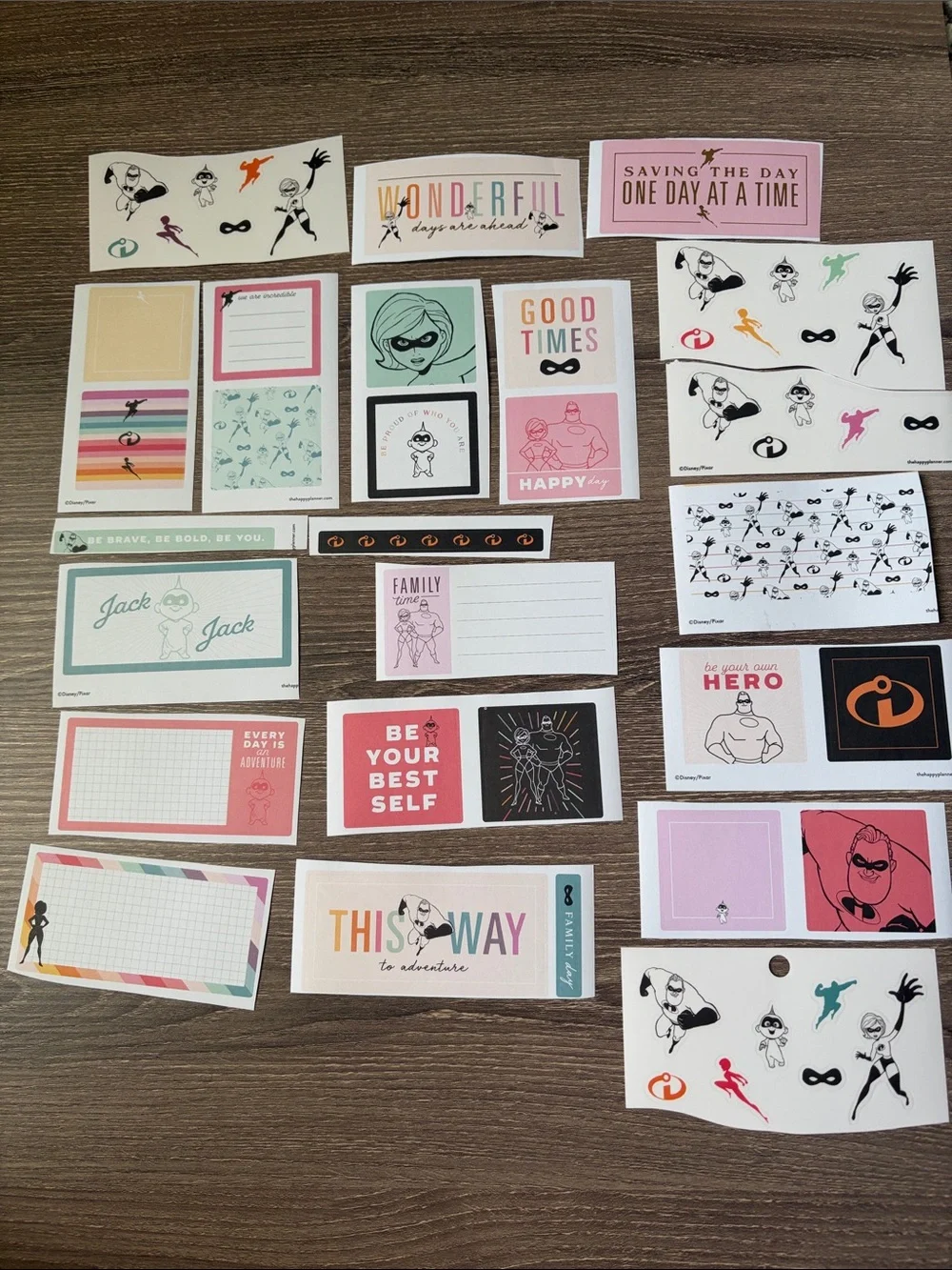 ❤️ $3 Disney The Incredibles Not So Mystery Happy Planner Sticker Set